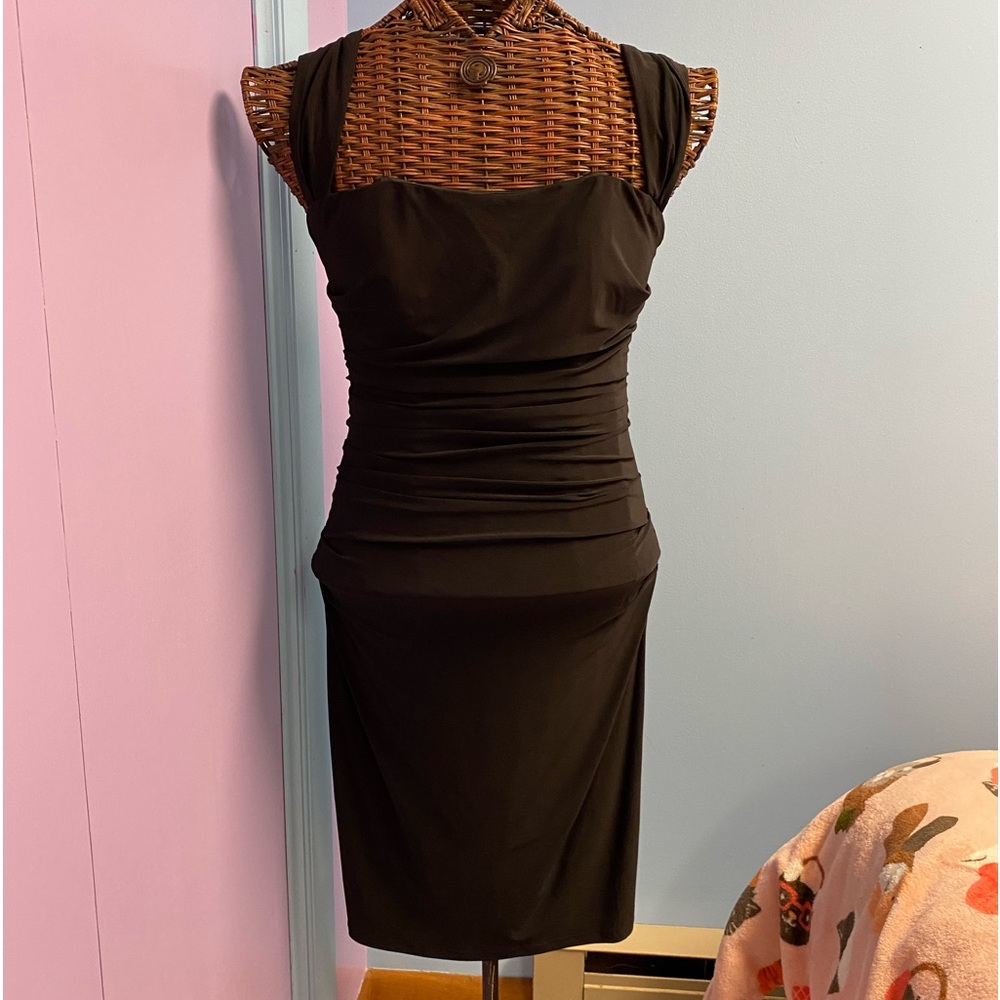 LAUNDRY Shelli Segal Los Angeles BLACK Cocktail Formal Fitted Dress Size 6